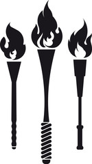 Set of 3 torches 