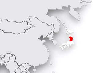 Map of worlds. Japan.