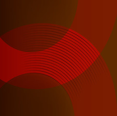 Abstract red background with round lines