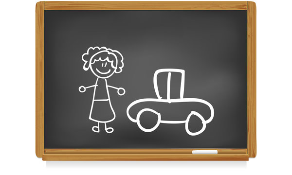 Tableau d'&eacute;cole : maman