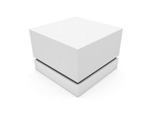 Naklejka premium blank boxes isolated on white background