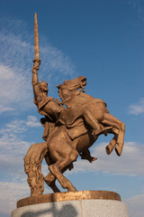 Fototapeta premium King Svatopluk statue blue skies