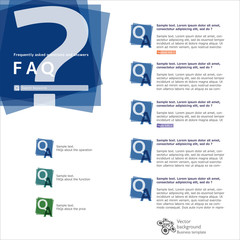 Infographics Vector Background FAQ Web Site - obrazy, fototapety, plakaty