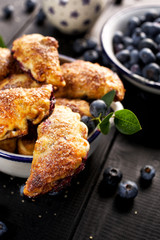 Puff pastry with blueberry