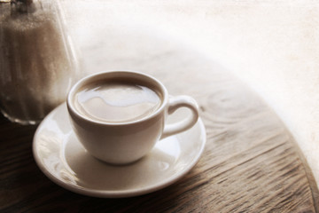 Artwork  in retro  style,  coffee