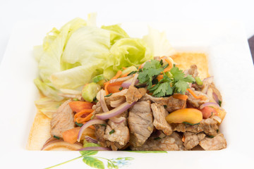 Beef Salad with juicy dressing, thai call 