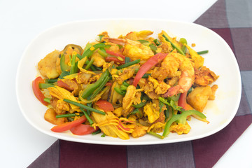 Seafood with Yellow curry sauce