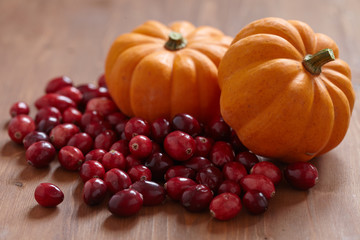 Pumpkin and cranberry