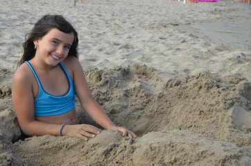 Mädchen am Strand