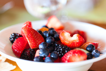 Breakfast with fresh fruits