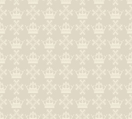 Seamless damask decorative wallpaper