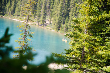 Canoeing Morain Lake Canada