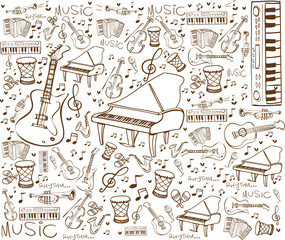 Music Instruments Doodle