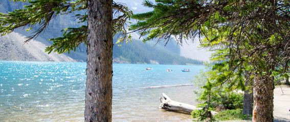 canoeing Morain Lake Canada
