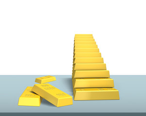Bullion in stairs shape