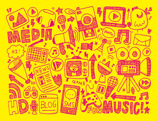 doodle media background