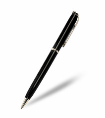 Black pen isolated on a white background
