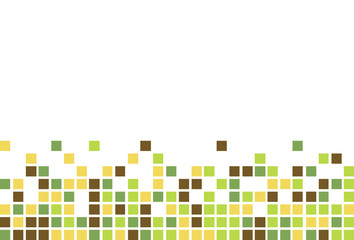 White background with random colored squares