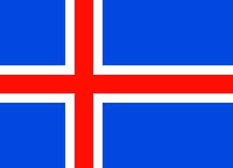 Obraz premium National flag of Iceland