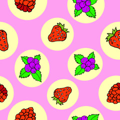 Berry seamless pattern.
