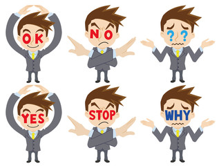 アルファベットとビジネスマン