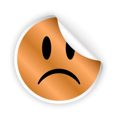 vector smile bent sticker