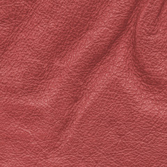  red crumpled leather