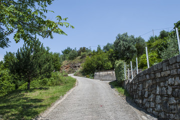 Fototapeta na wymiar Mediterranean country road