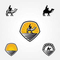 Illustration of camel badge design