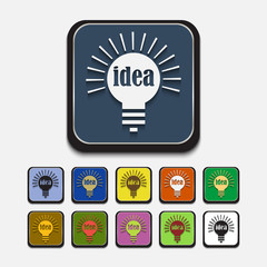 Stylish colored icons, idea