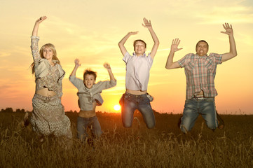 Family jumping