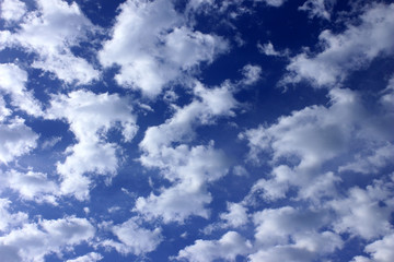 Obraz premium Ciel bleu avec altocumulus