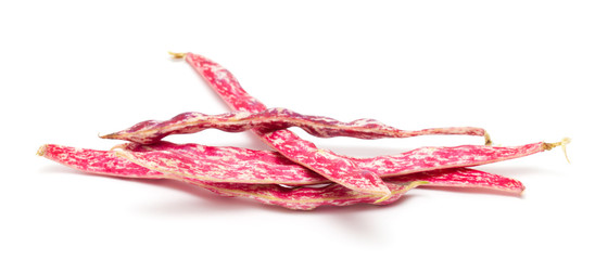 red bean pods isolated on white