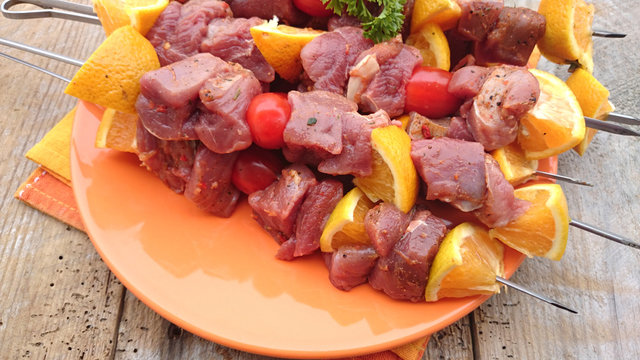 brochettes de canard