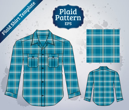 plaid shirt template