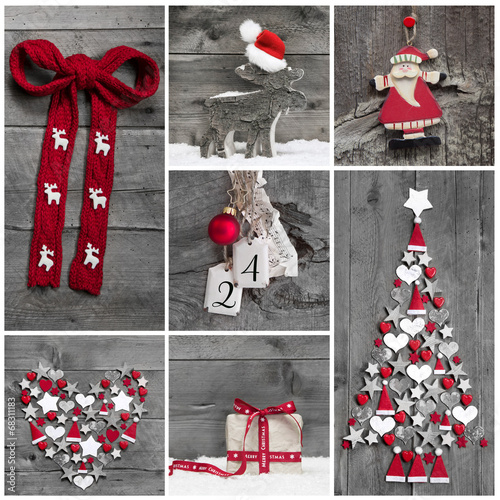 Weihnachtsdeko Weiss Rot