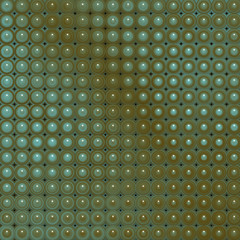 3d glossy abstract tiled bubble background in blue brown