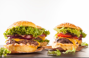Delicious hamburgers