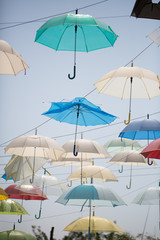 umbrellas in the sky