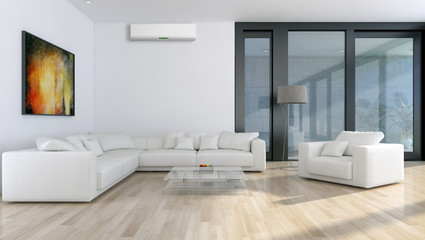 Interno con aria condizionata