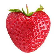 Red ripe strawberry, isolated on white