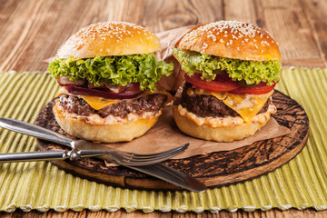 Delicious hamburgers