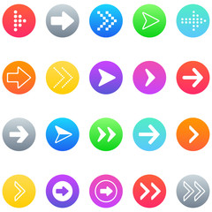 arrow sign icon set