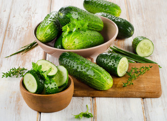 Fresh cucumbers