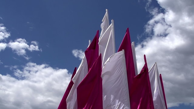 White and Purple Banners