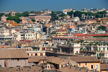 Fototapeta na wymiar rome roofs view
