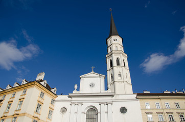Baroque church with clear sky