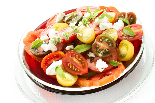 Tomatensalat mit Ziegenfrischkäse