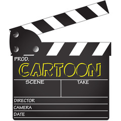Obraz premium Cartoon Clapper Board