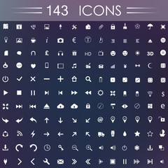 Set of  Universal Modern thin line Icons for Web and Mobile
